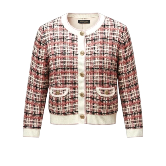 Ann Taylor Tweed Jacket Size Large Petite EUC - Picture 3 of 10